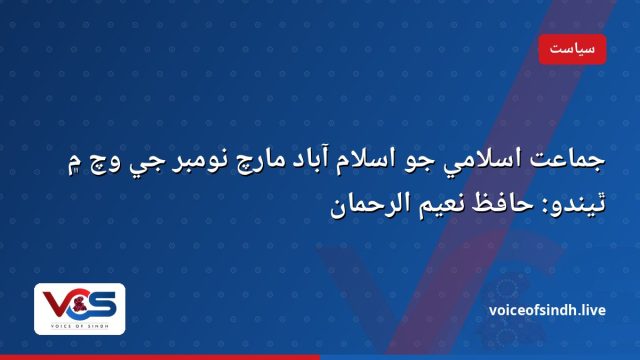 جماعت اسلامي جو اسلام آباد مارچ نومبر جي وچ ۾ ٿيندو: حافظ نعيم الرحمان