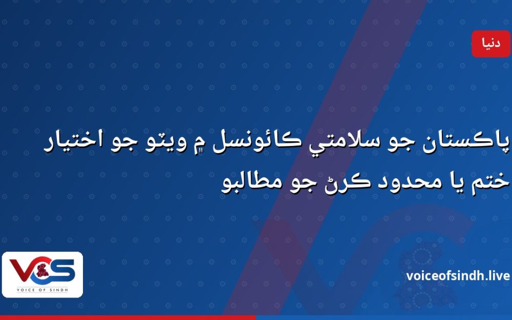 پاڪستان جو سلامتي ڪائونسل ۾ ويٽو جو اختيار ختم يا محدود ڪرڻ جو مطالبو